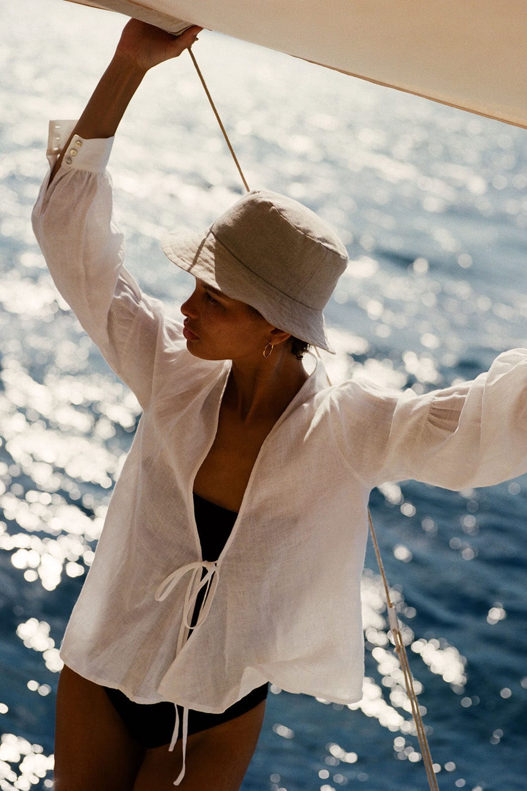 arkitaip Accessories Linen Bucket Hat in oatmeal