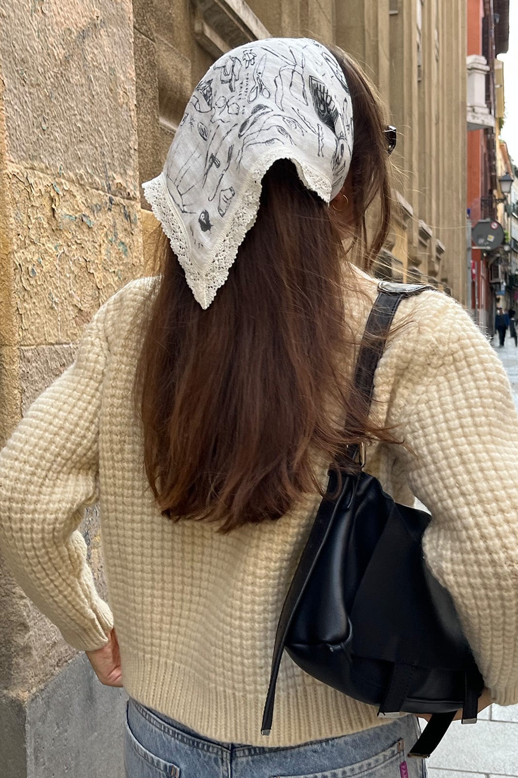 arkitaip Accessories One Size / Off-White arkitaip x Lucy Mahon Laced Linen Bandana