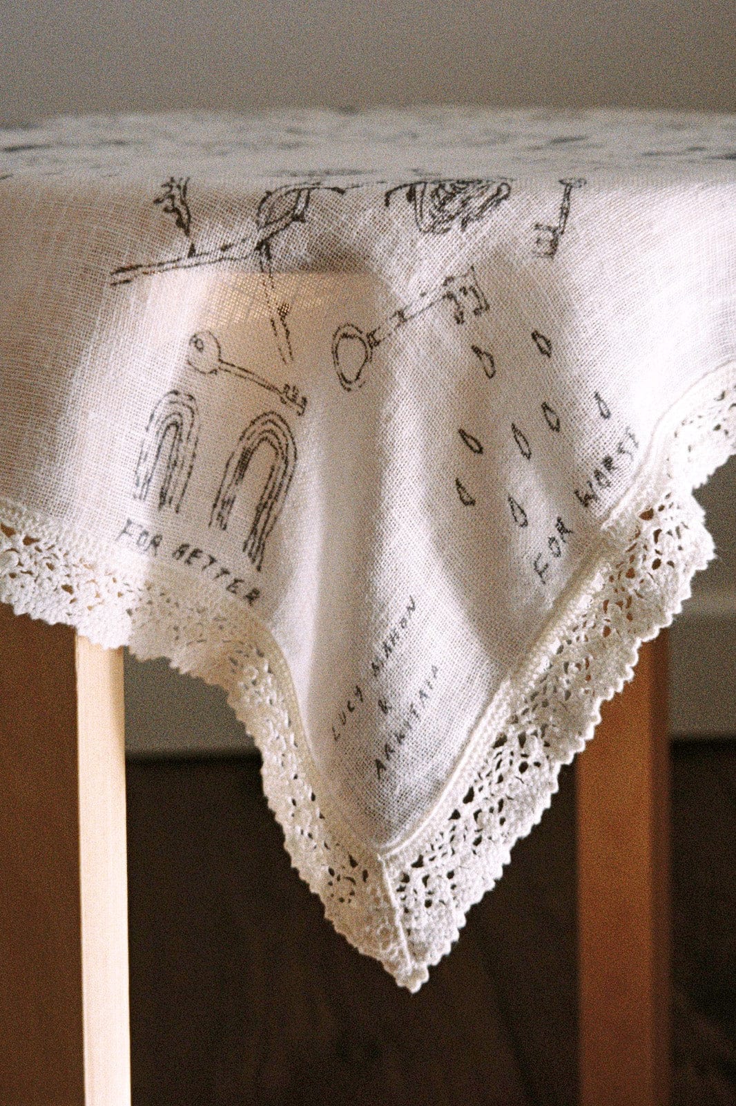 arkitaip Accessories One Size / Off-White arkitaip x Lucy Mahon Laced Linen Bandana