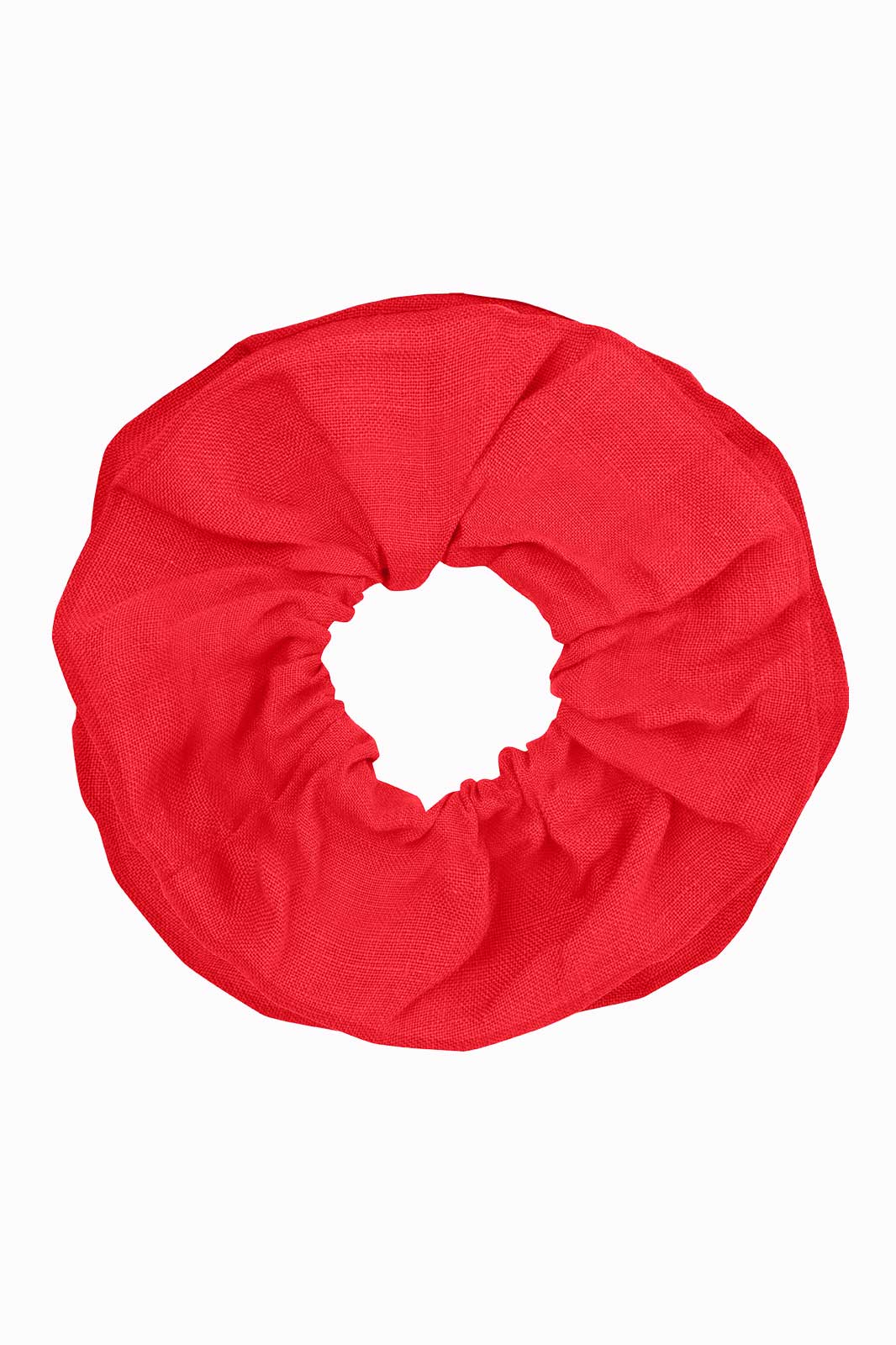 arkitaip Accessories Red Double-Layered Zero-Waste Linen Scrunchie