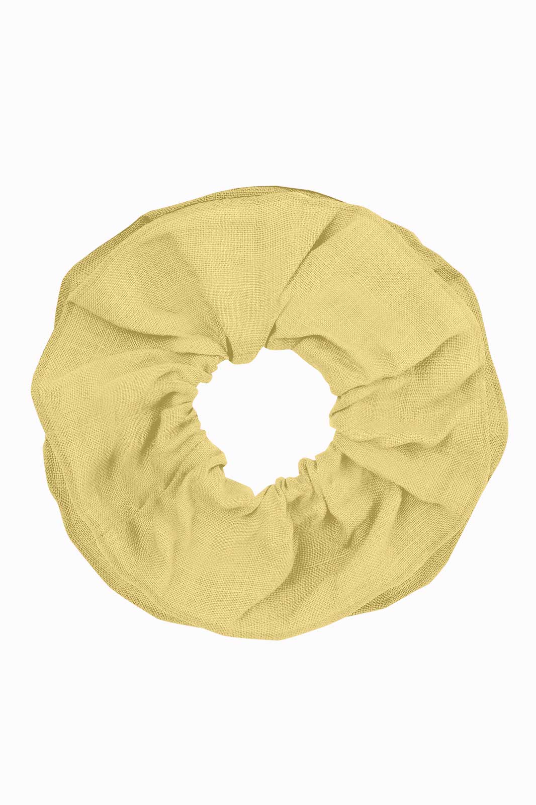 arkitaip Accessories Yellow Double-Layered Zero-Waste Linen Scrunchie