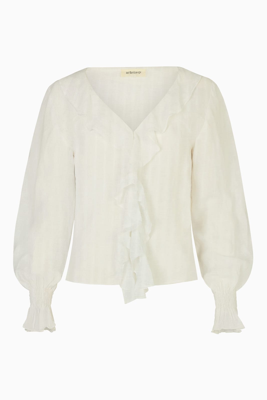 arkitaip Blouses The Ophelia Ruffled Shirt in off-white