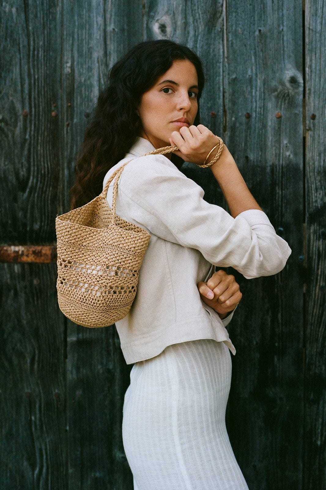 arkitaip Jackets S / beige The Elba Cropped Jacket in beige - Sample