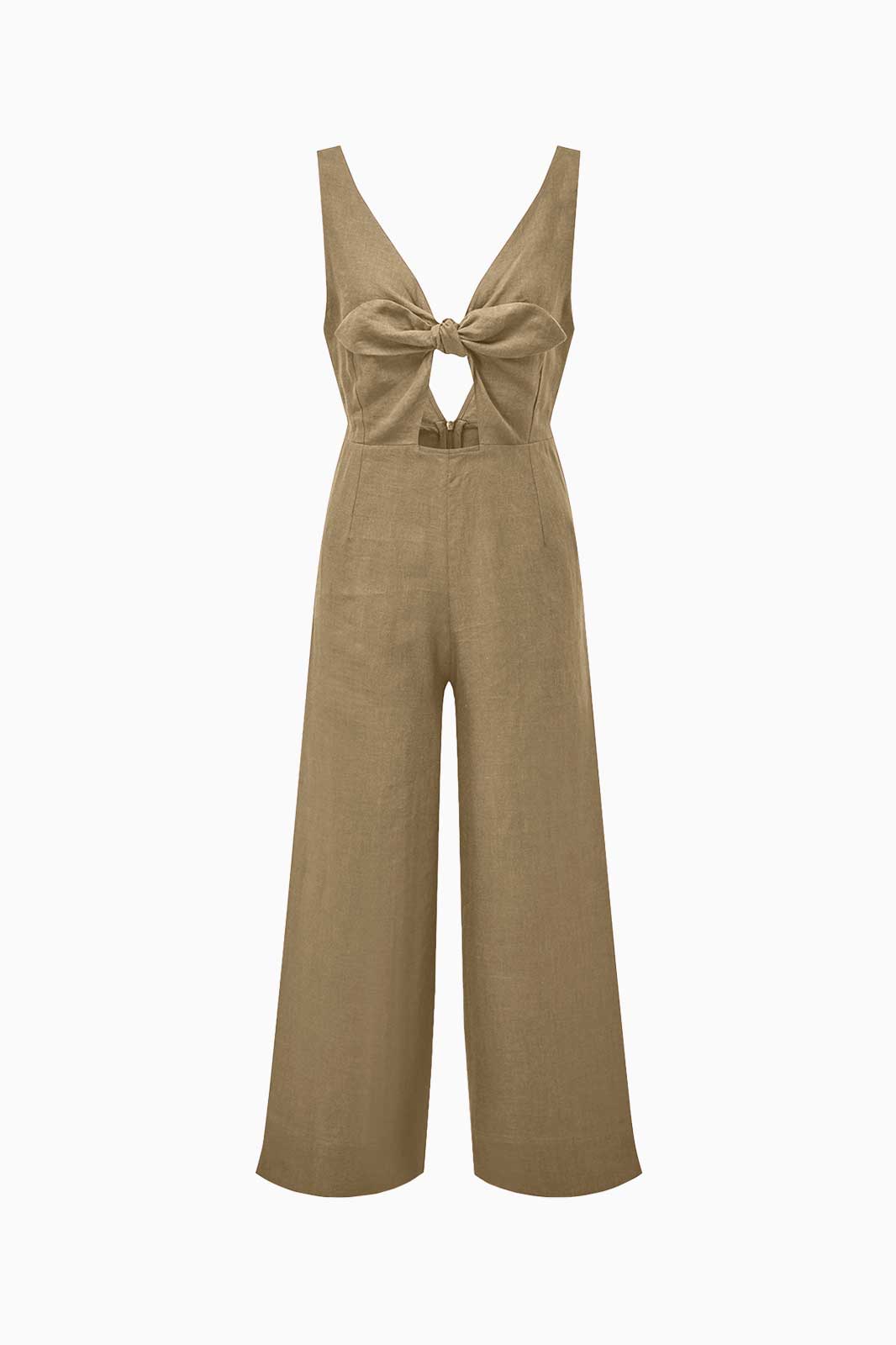 arkitaip Jumpsuits The Gretl Linen Jumpsuit in taupe - Sample