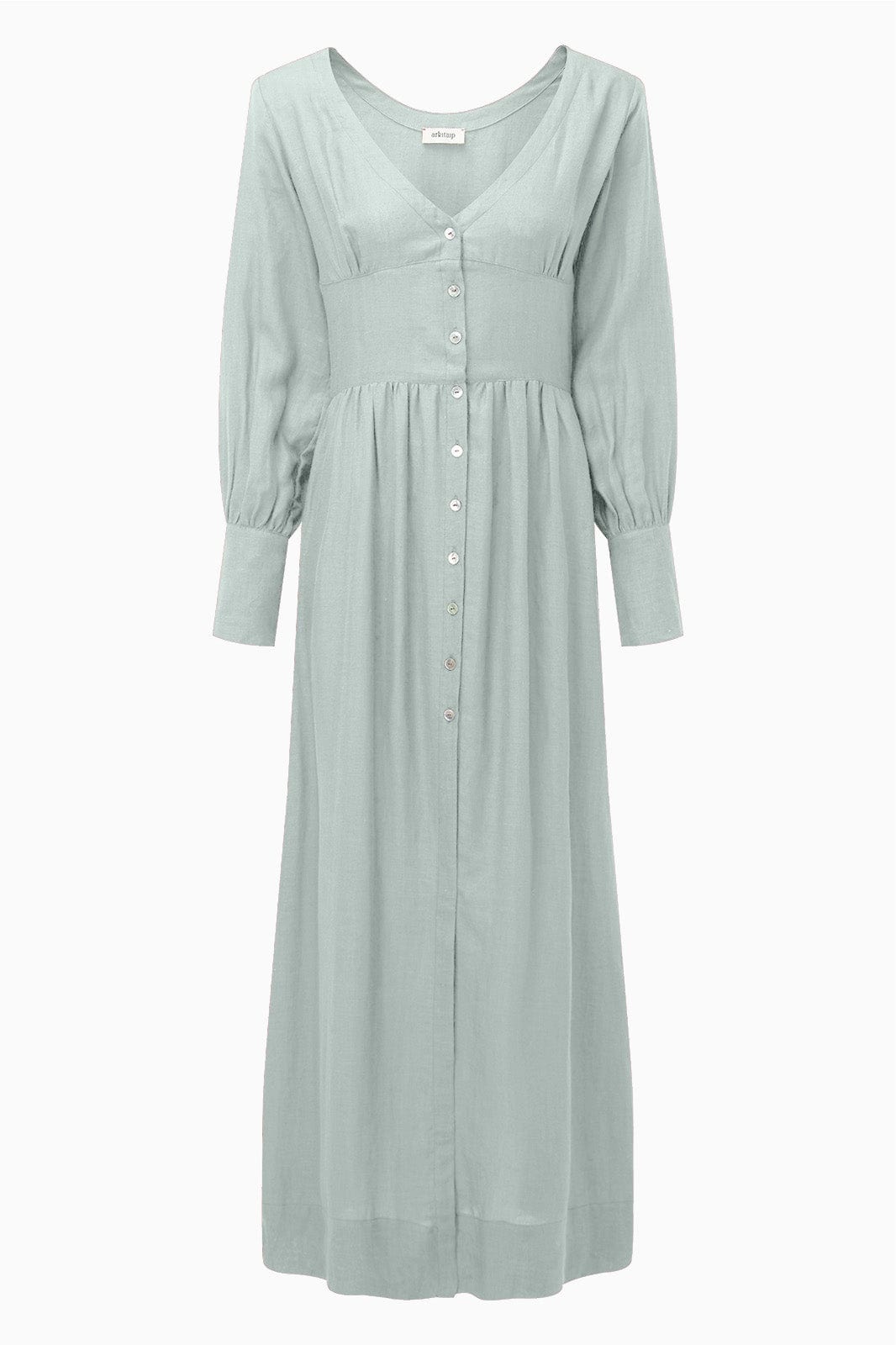 arkitaip Maxi Dresses S / mint arkitaip Gertrude Linen Maxi Dress in mint