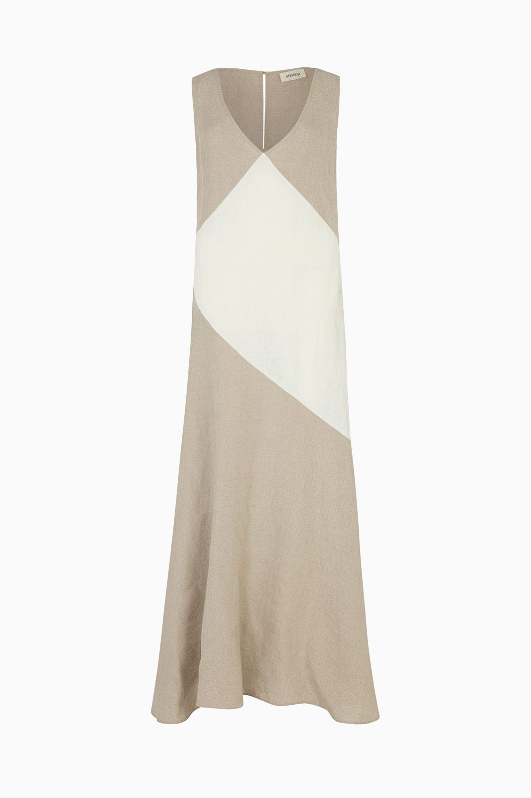 arkitaip Maxi Dresses The Athena Maxi Dress in oatmeal and off-white