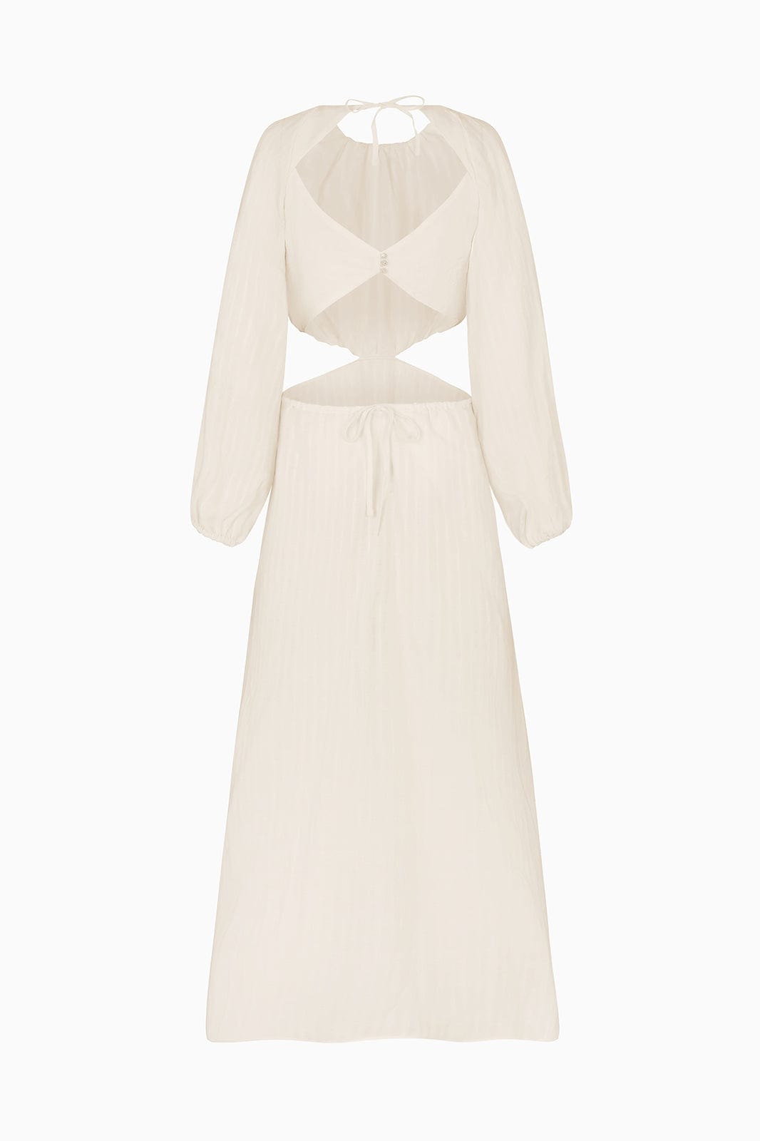 arkitaip Maxi Dresses The Emilia Cut-Out Maxi Dress in off-white