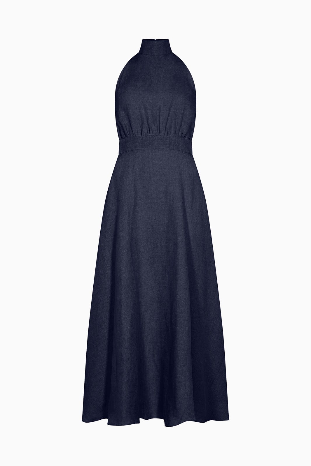 arkitaip Maxi Dresses The Isi Halterneck Dress in navy blue
