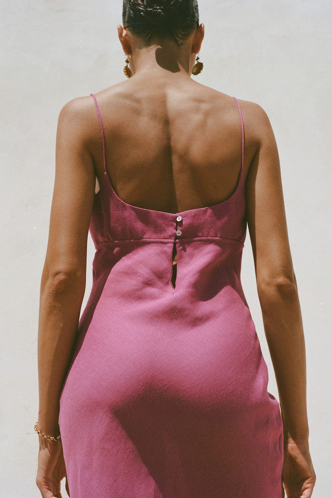 arkitaip Maxi Dresses The Nicola Maxi Slip Dress in berry