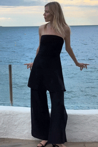 arkitaip Mini Dresses The Chiara Mini Bandeau Dress in black