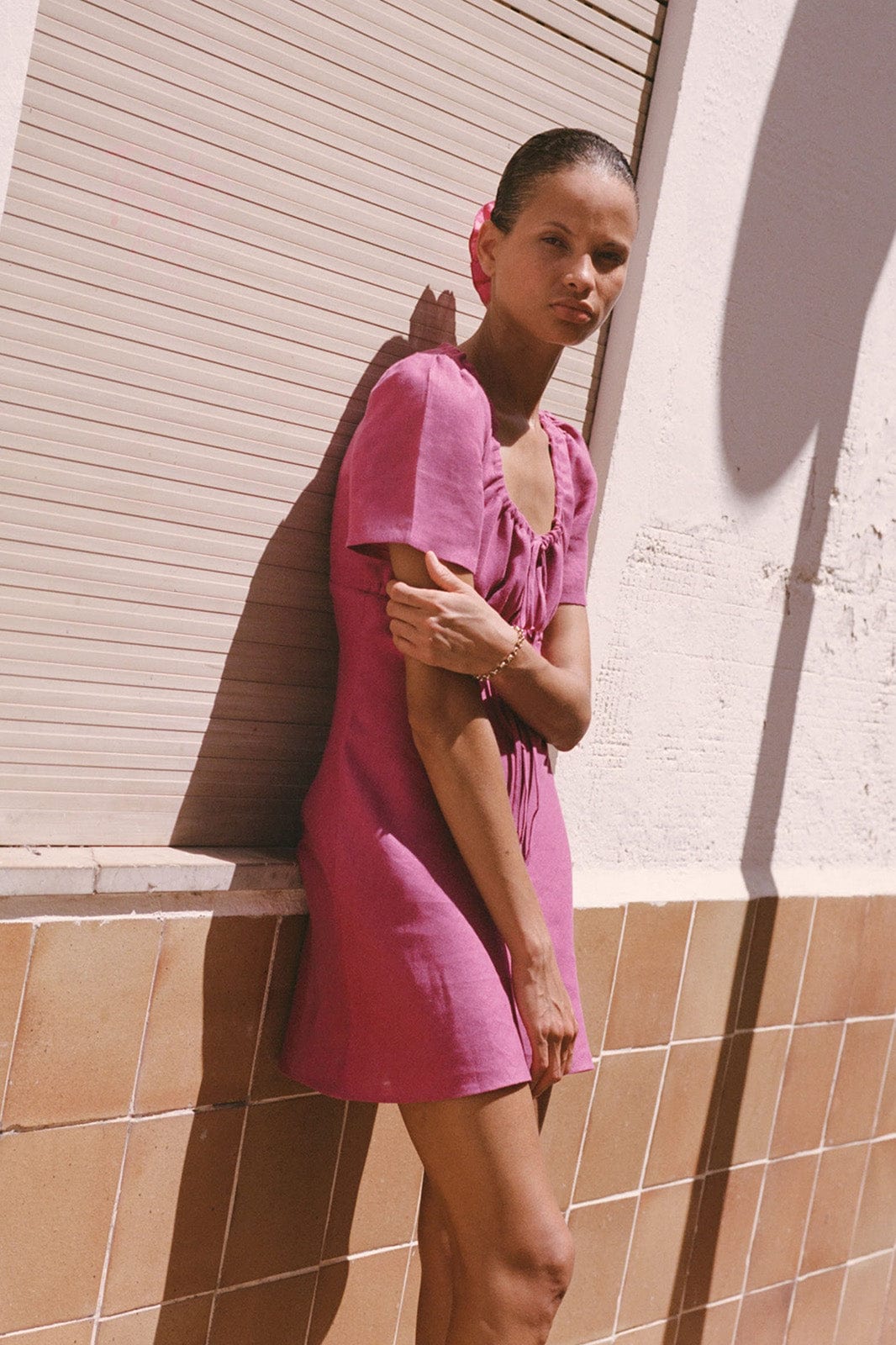 arkitaip Mini Dresses The Clementine Mini Dress in berry
