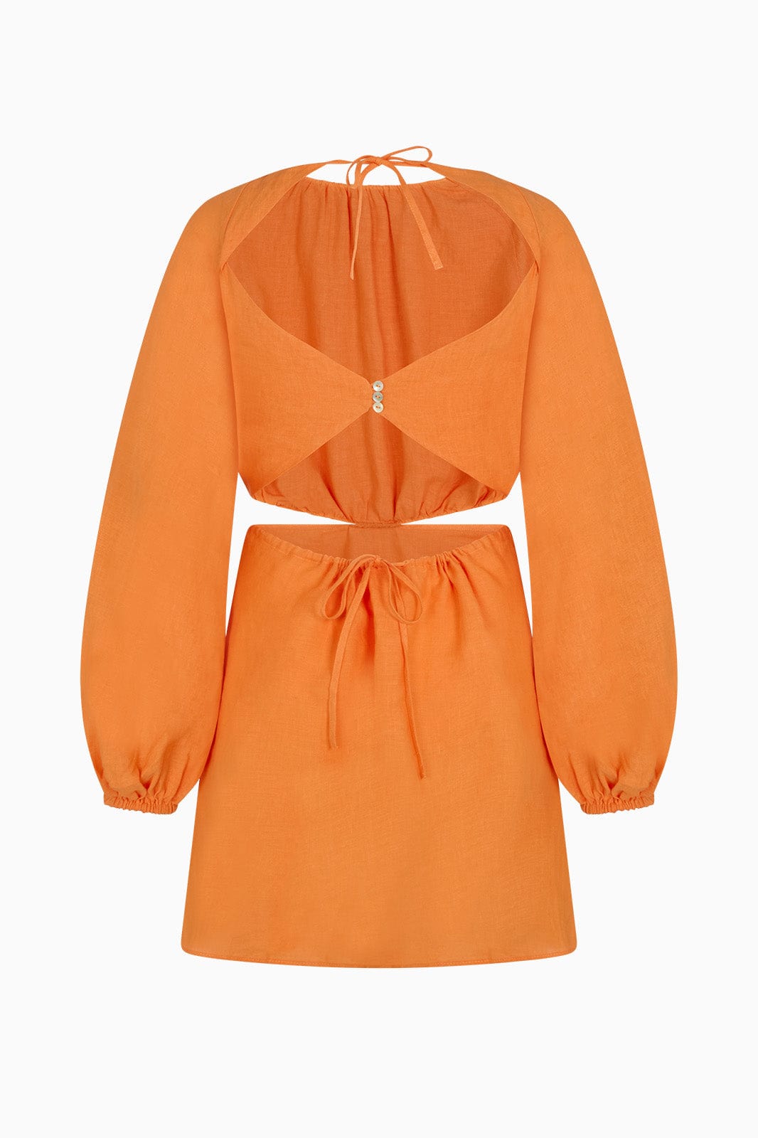 arkitaip Mini Dresses The Emilia Cut-Out Mini Dress in mango