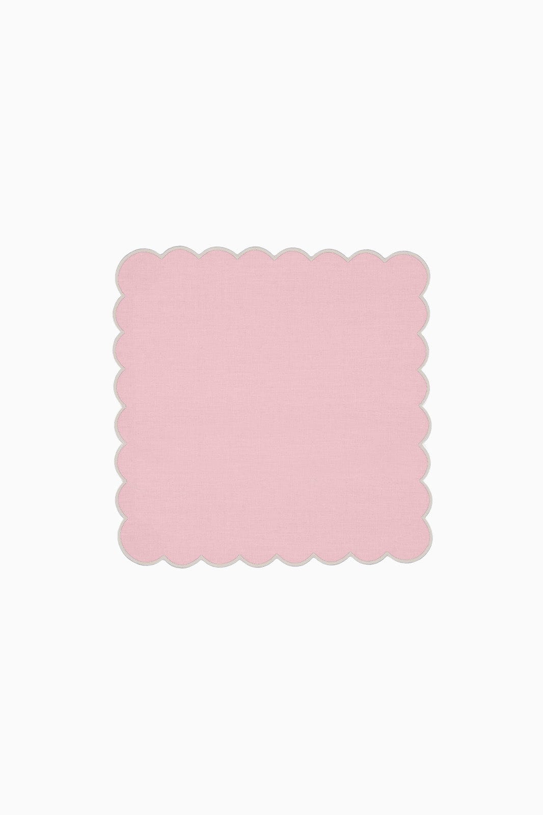 arkitaip Napkins Zero-Waste Scalloped Linen Napkins bubblegum pink - Set of 2
