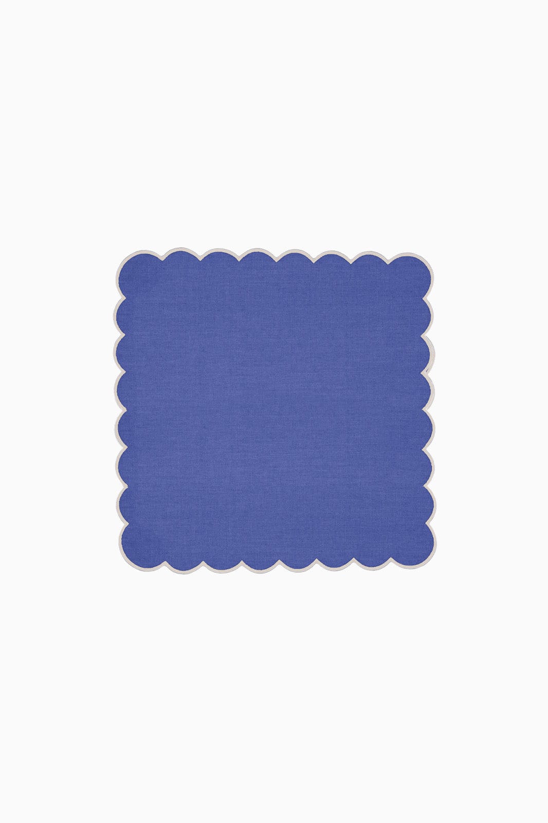 arkitaip Napkins Zero-Waste Scalloped Linen Napkins klein blue - Set of 2
