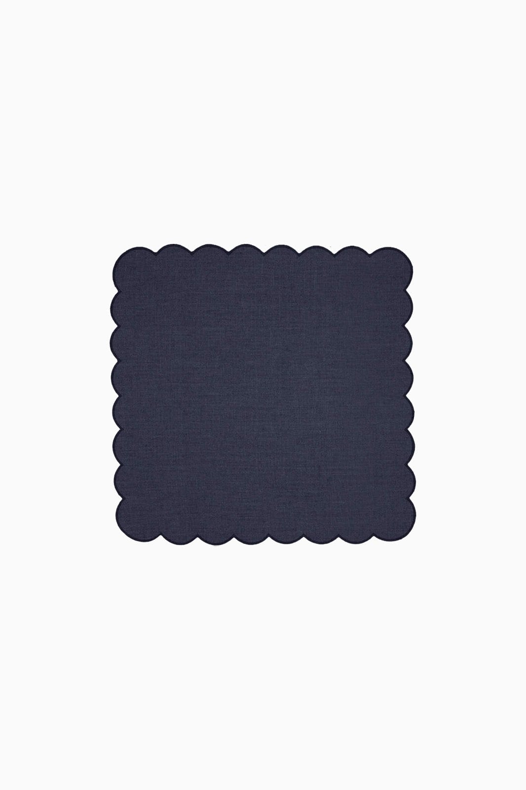 arkitaip Napkins Zero-Waste Scalloped Linen Napkins navy blue - Set of 2