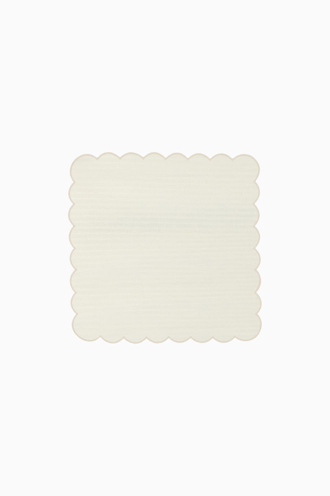 arkitaip Napkins Zero-Waste Scalloped Linen Napkins off-white - Set of 2