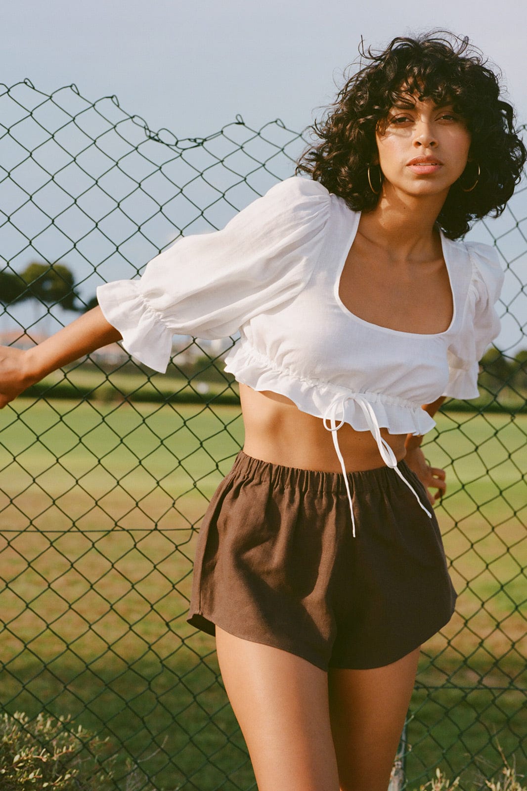 arkitaip Shorts The Stella Shorts in chocolate