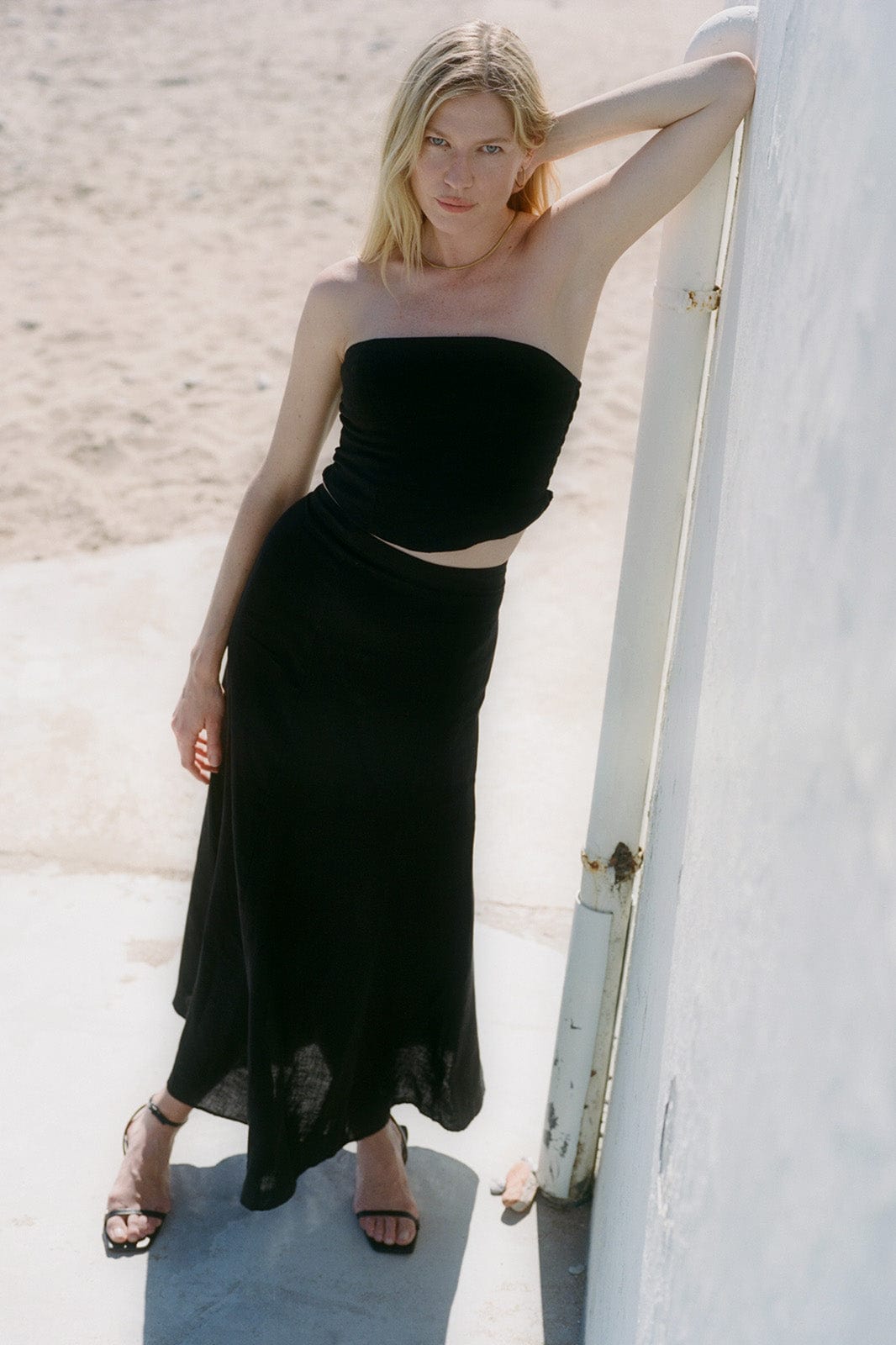 arkitaip Skirts The Arabella Bias-Cut Maxi Skirt in black