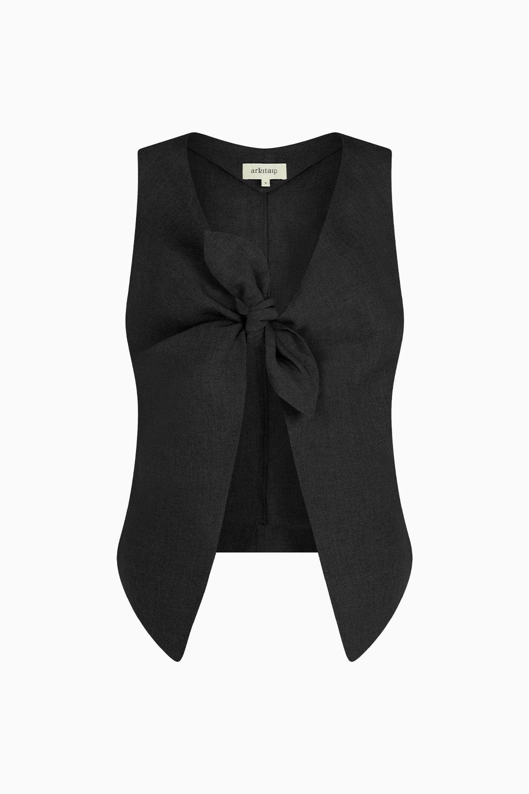 arkitaip The Lucia Tie Vest in black