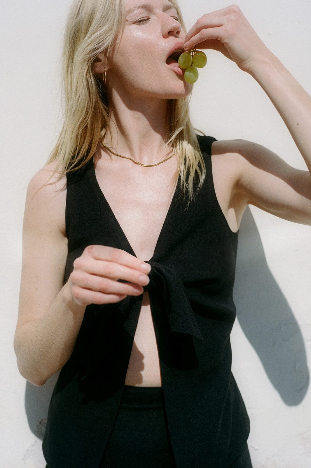 arkitaip The Lucia Tie Vest in black