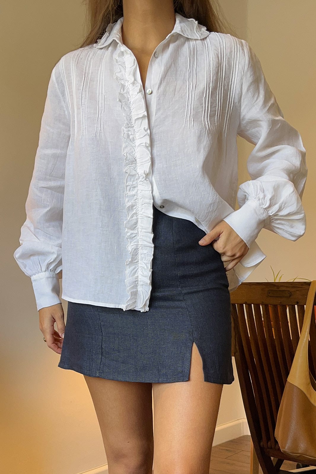 arkitaip The Ruby Mini Skirt in denim blue