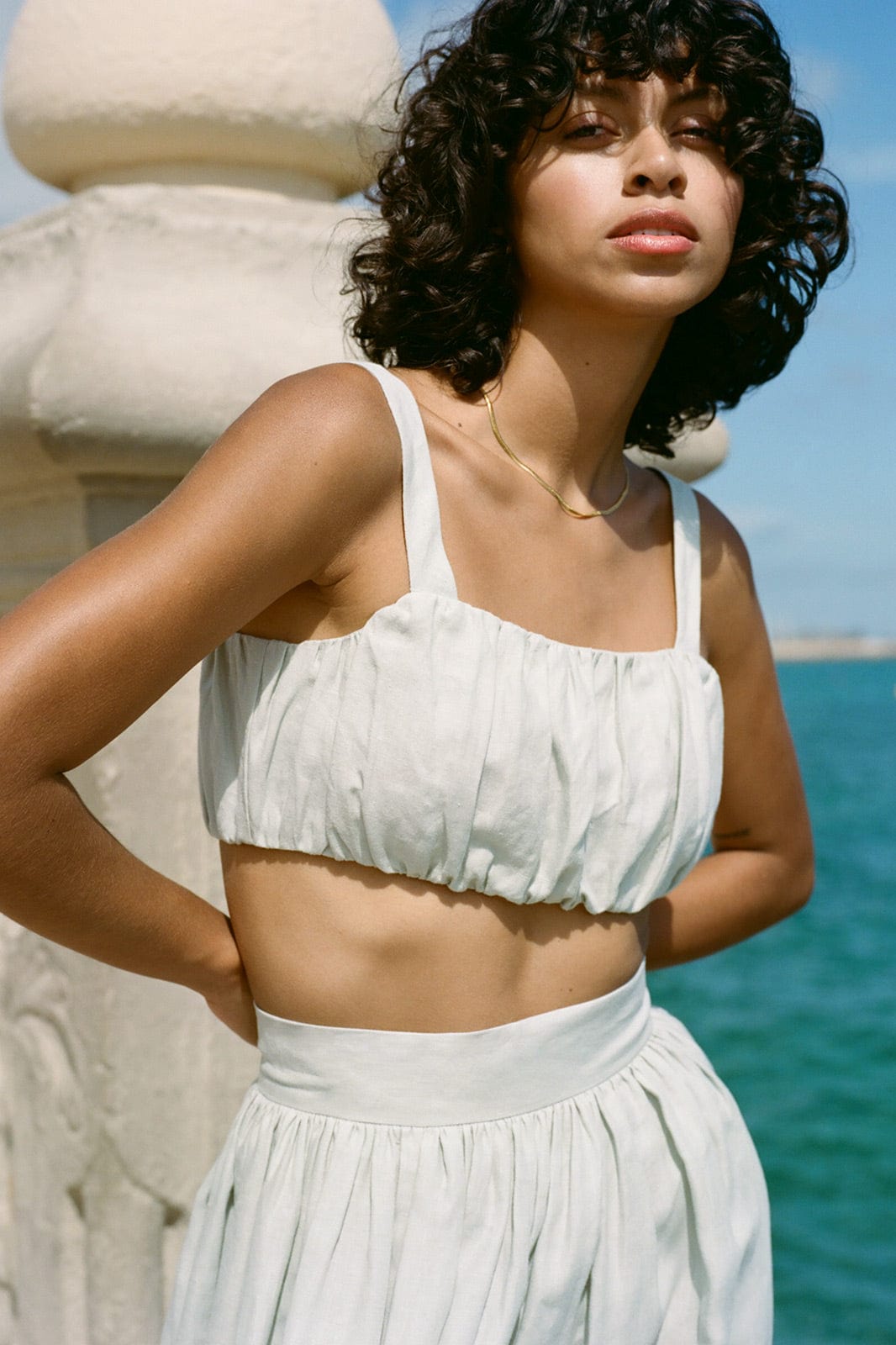 arkitaip Tops One Size / Sky Blue The Mila Crop Top in mint