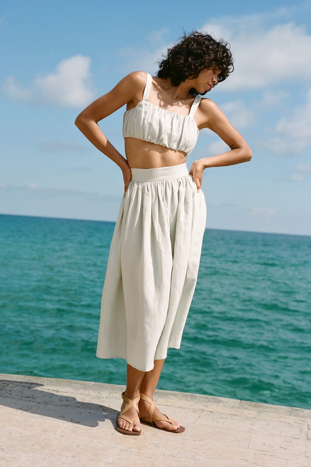 arkitaip Tops One Size / Sky Blue The Mila Crop Top in mint