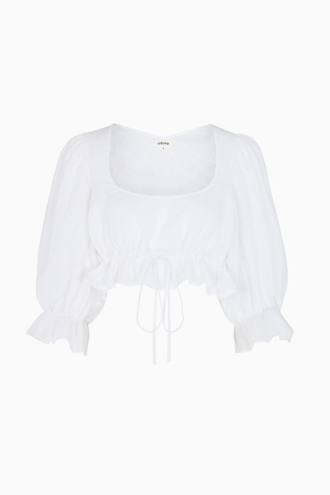arkitaip Tops The Carla Puffed Sleeves Blouse in white