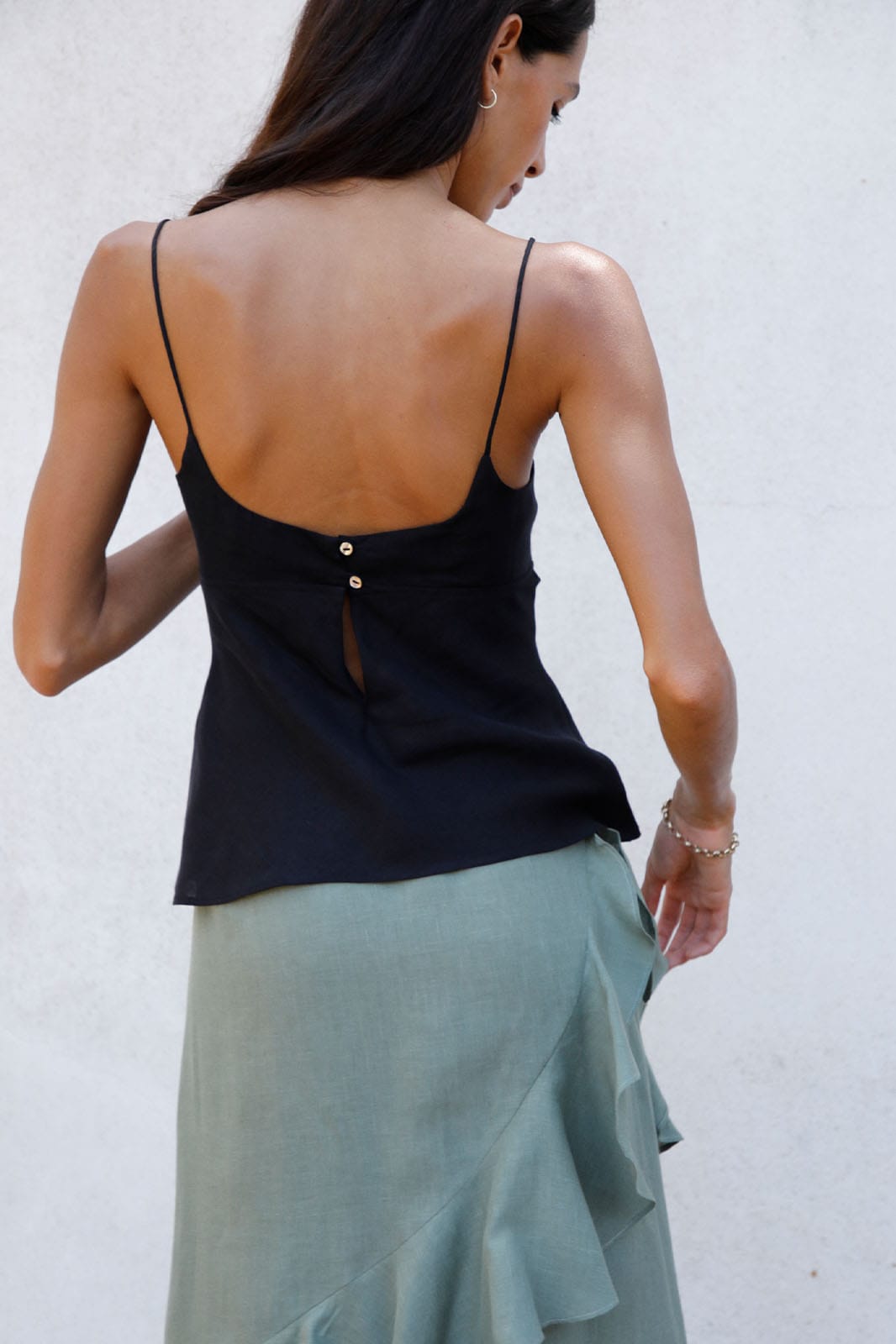 arkitaip Tops The Nicola Camisole Top in black