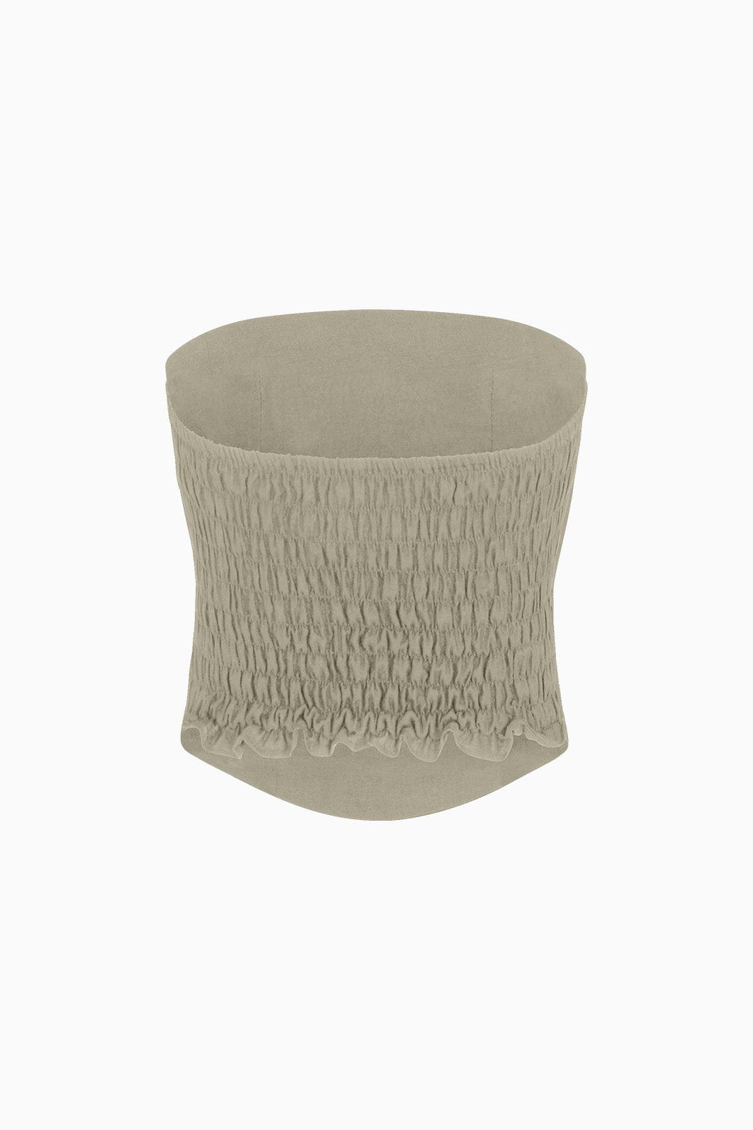 arkitaip Tops The Pippa Cropped Bandeau Bustier Top in oatmeal