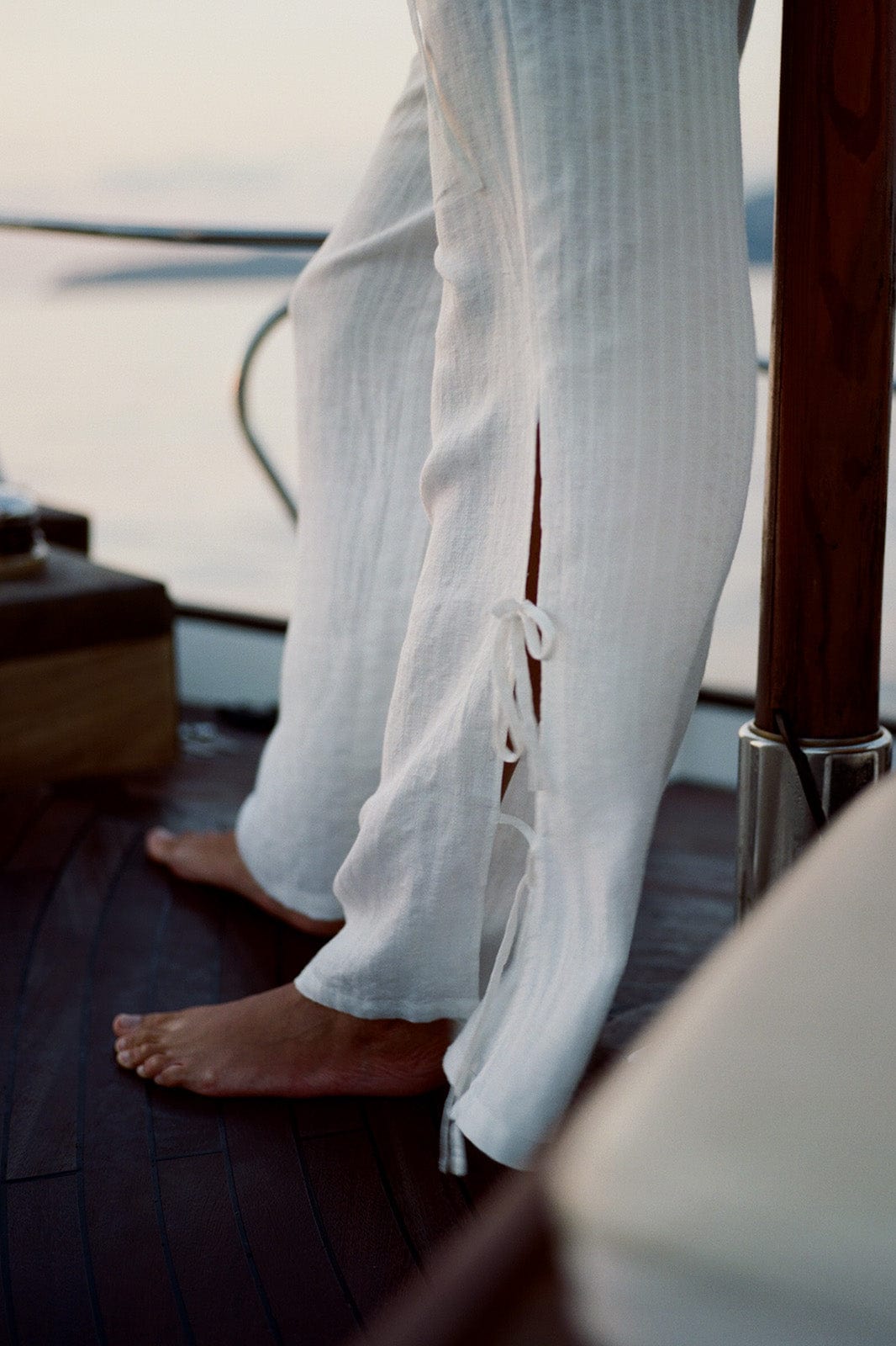 arkitaip Trousers The Giulia Drawstring Trousers in off-white