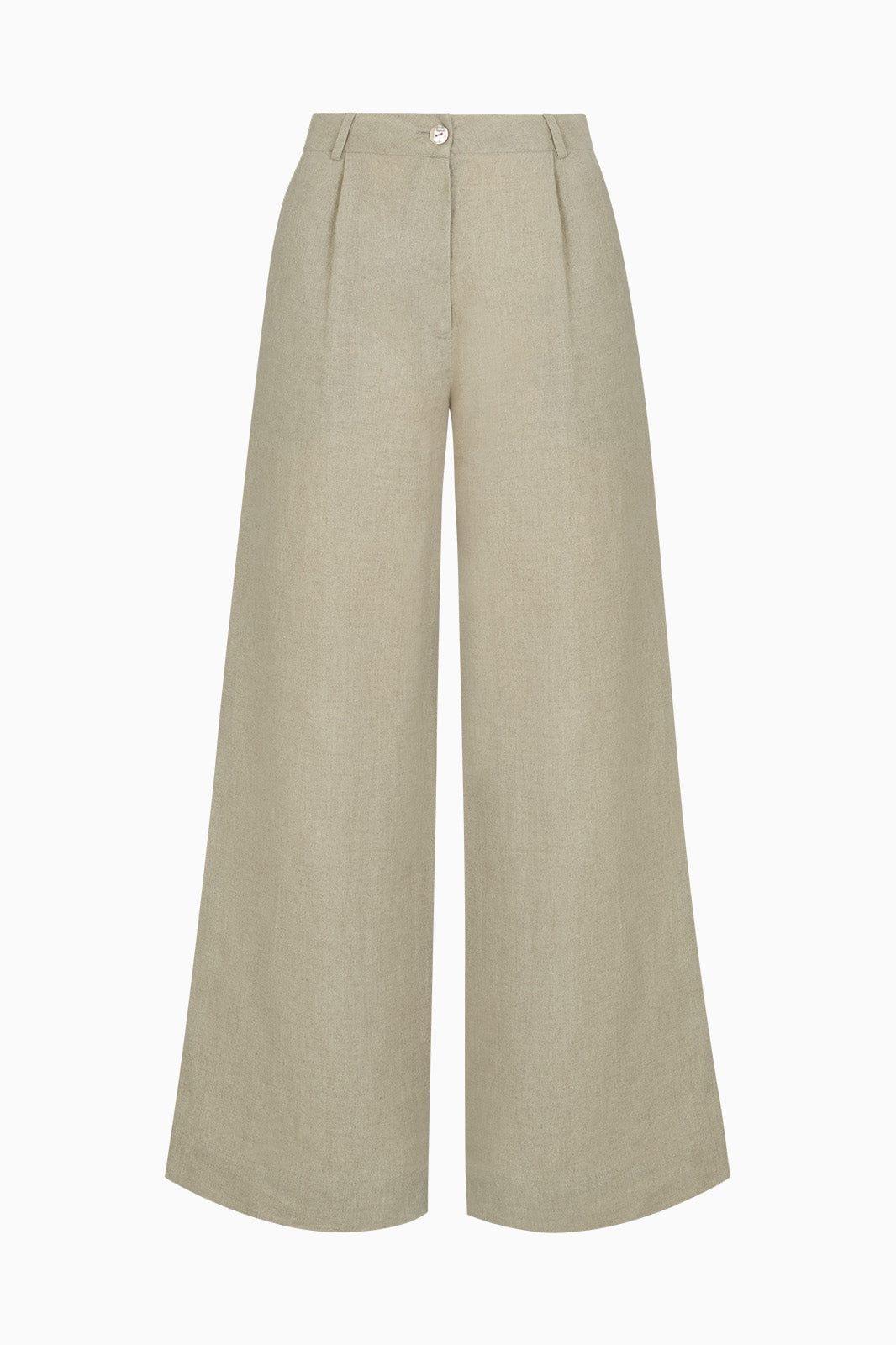 arkitaip Trousers The Willow Wide-Leg Pleated Linen Trousers in oatmeal