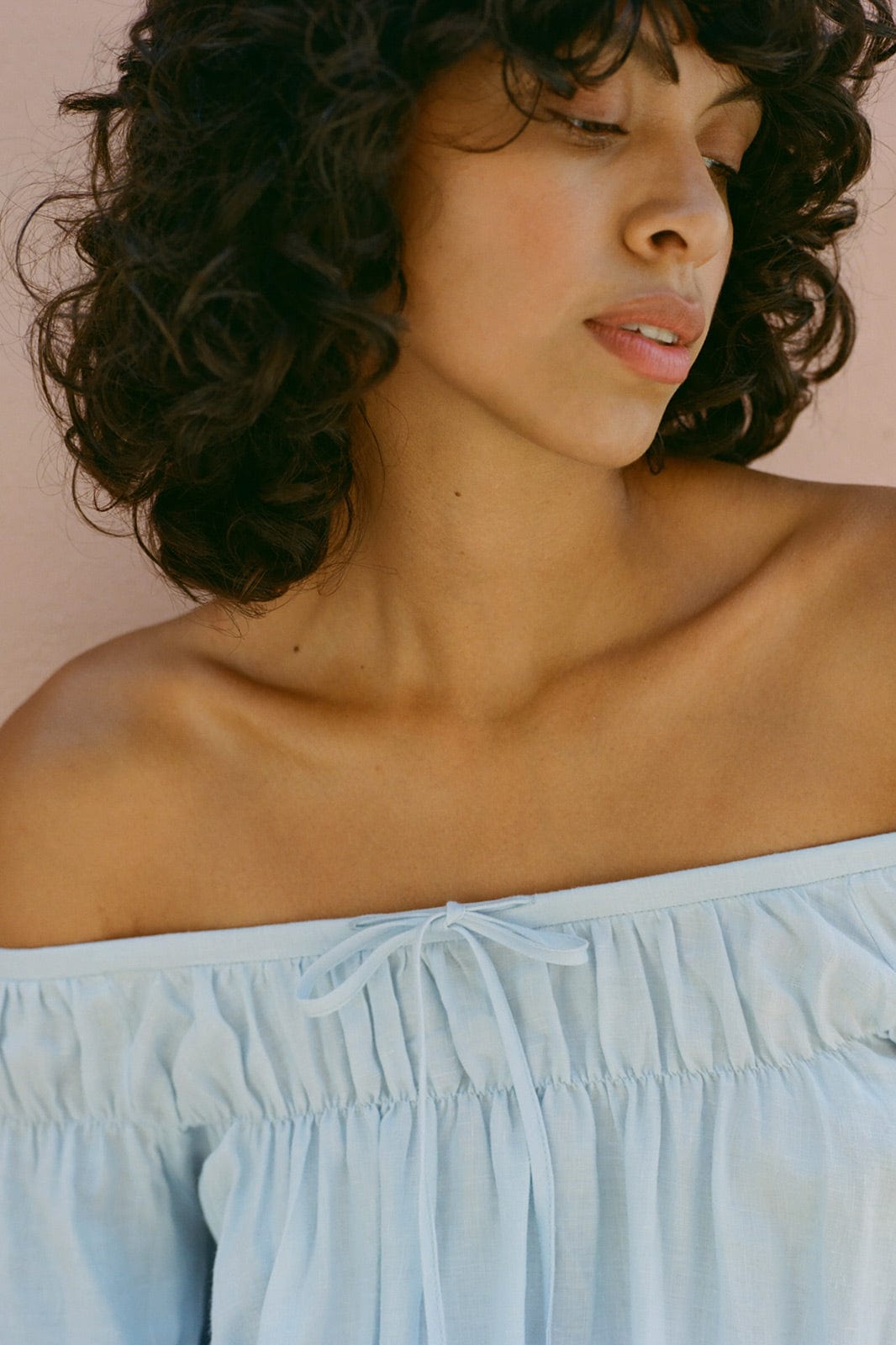 arkitaip Tunics The Malou Mini Kaftan in sky blue