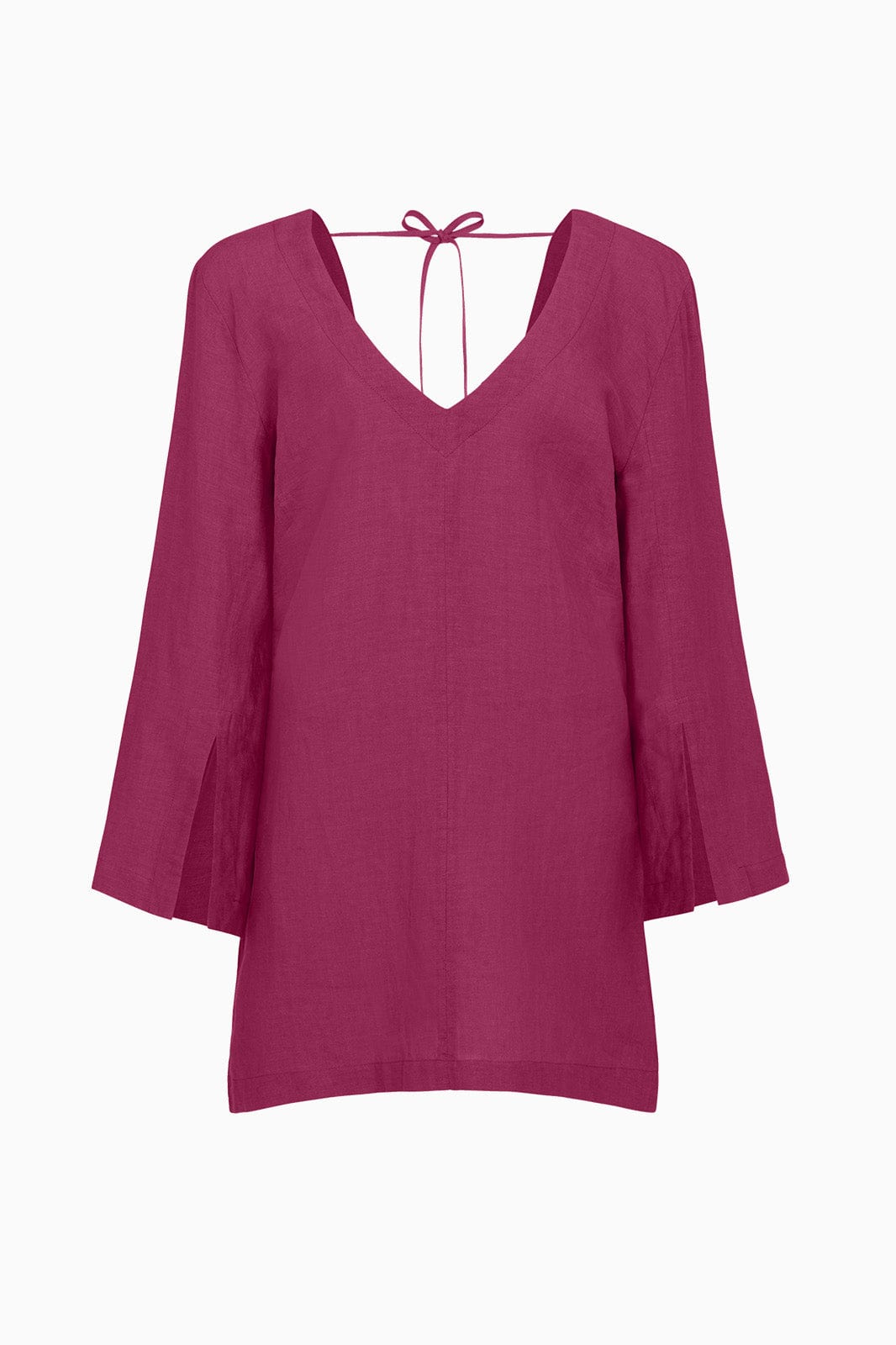 arkitaip Tunics The Olivia Linen Tunic in berry