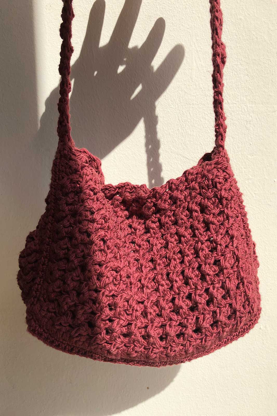 arkitaip Bags Bordeaux The Carlotta Crochet Bag