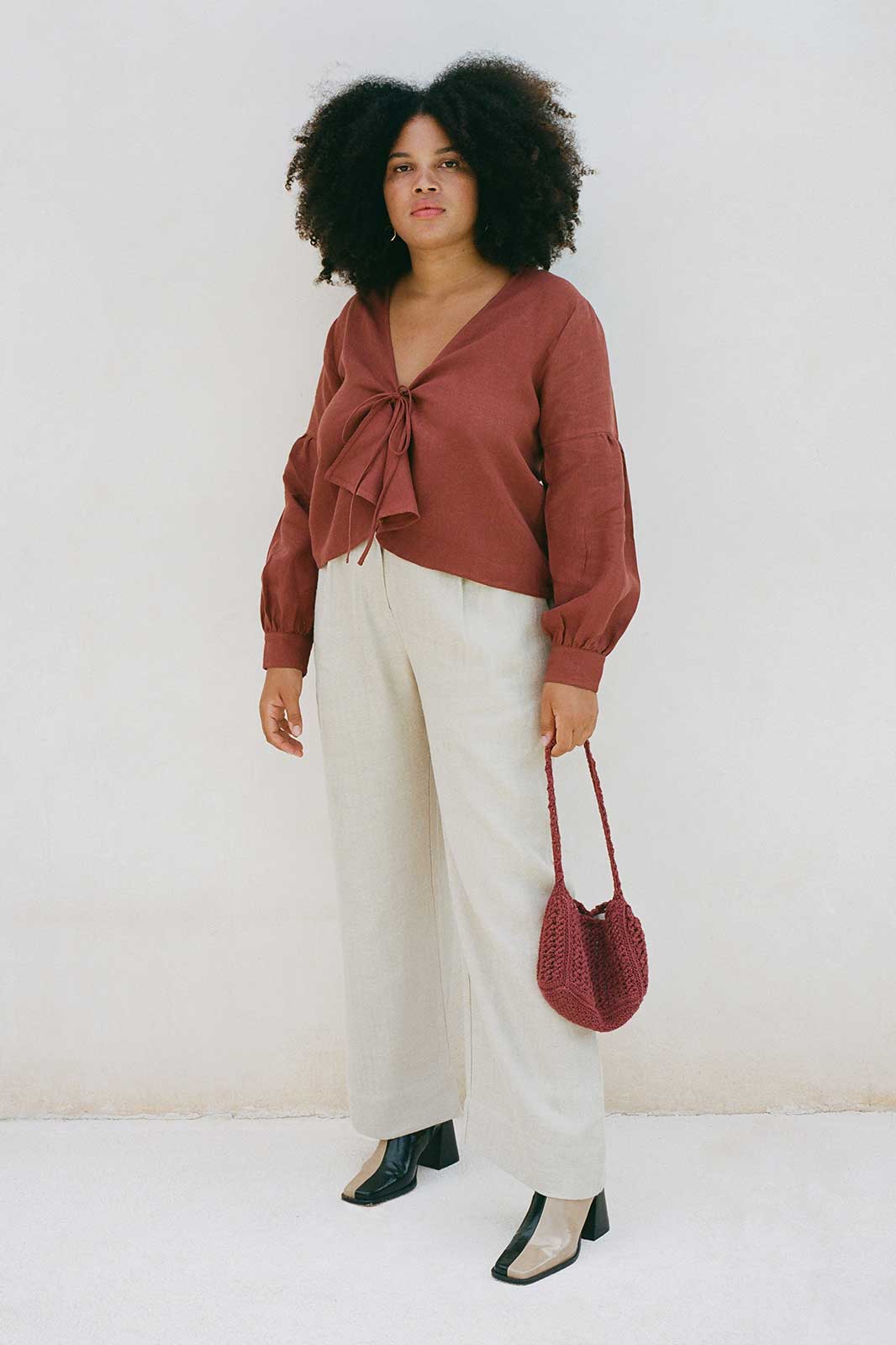 arkitaip Bags Bordeaux The Carlotta Crochet Bag