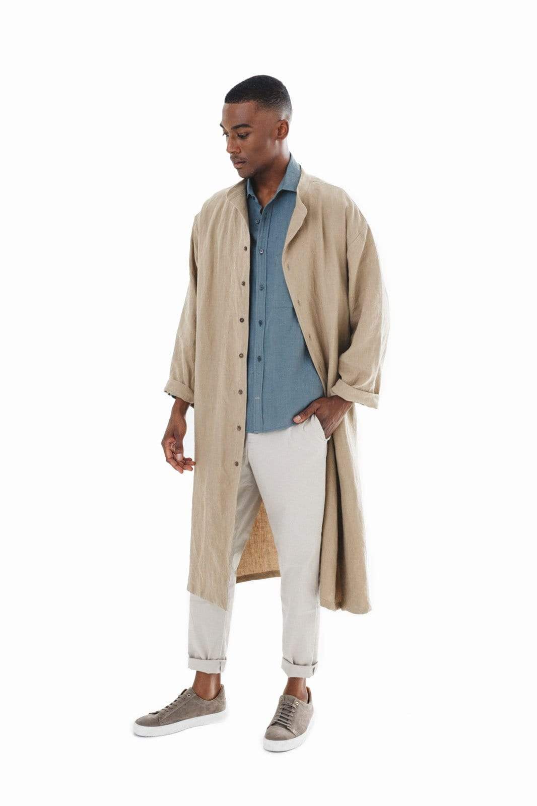 arkitaip Jackets The Brandolino Linen Jacket in Caramel