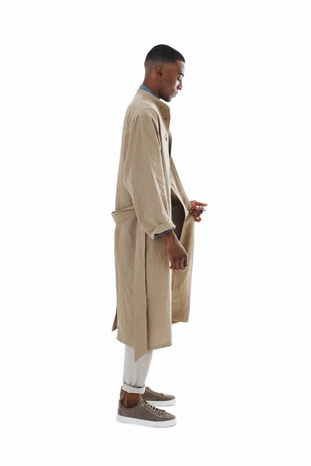 arkitaip Jackets The Brandolino Linen Jacket in Caramel