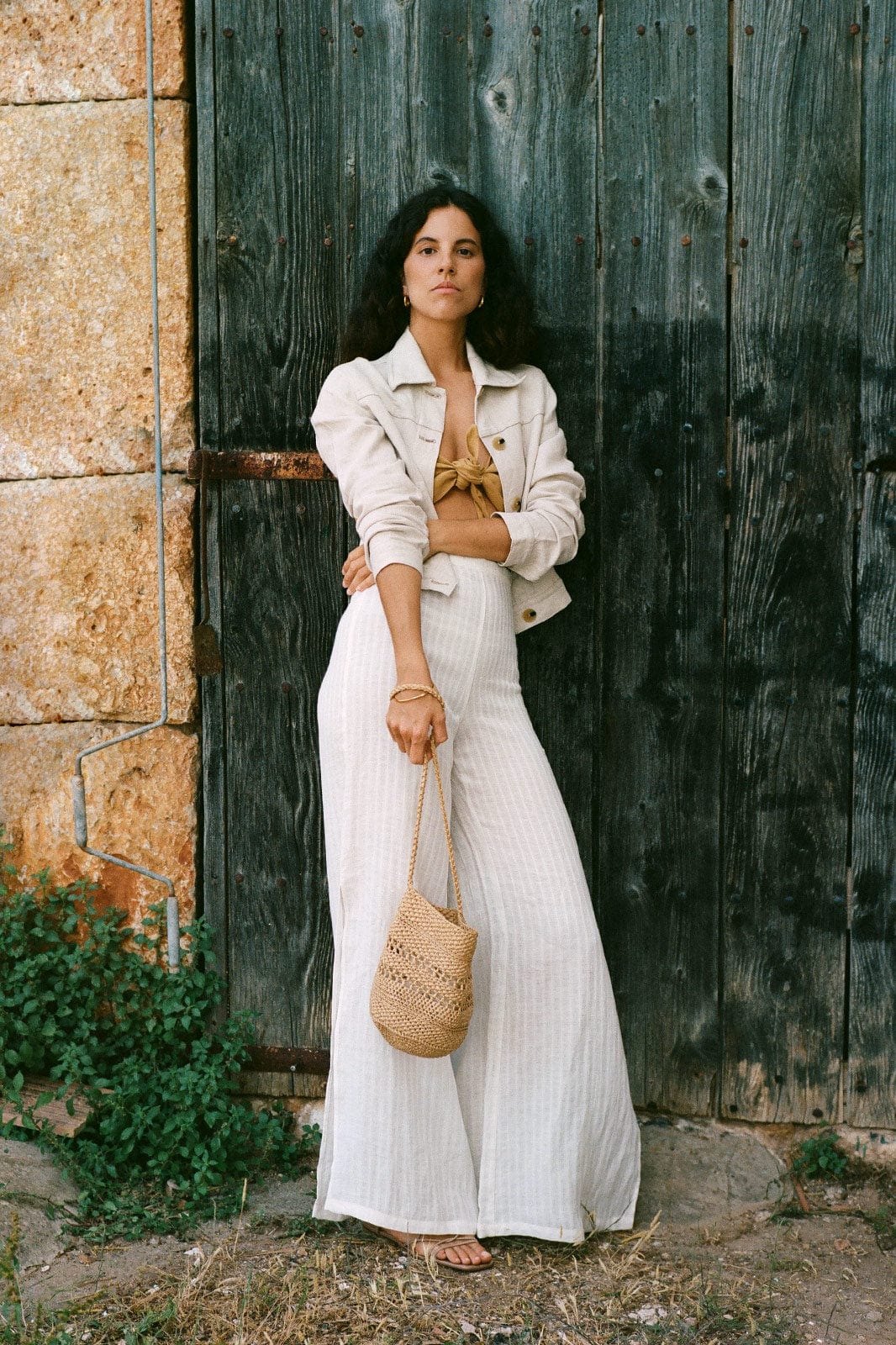 arkitaip Jackets The Elba Cropped Jacket in beige