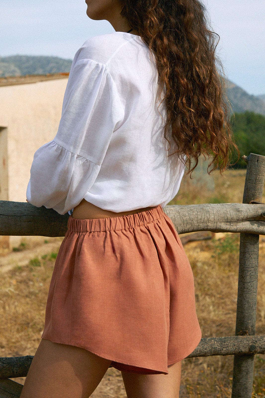 arkitaip Shorts The Stella Lounge Shorts in tangerine