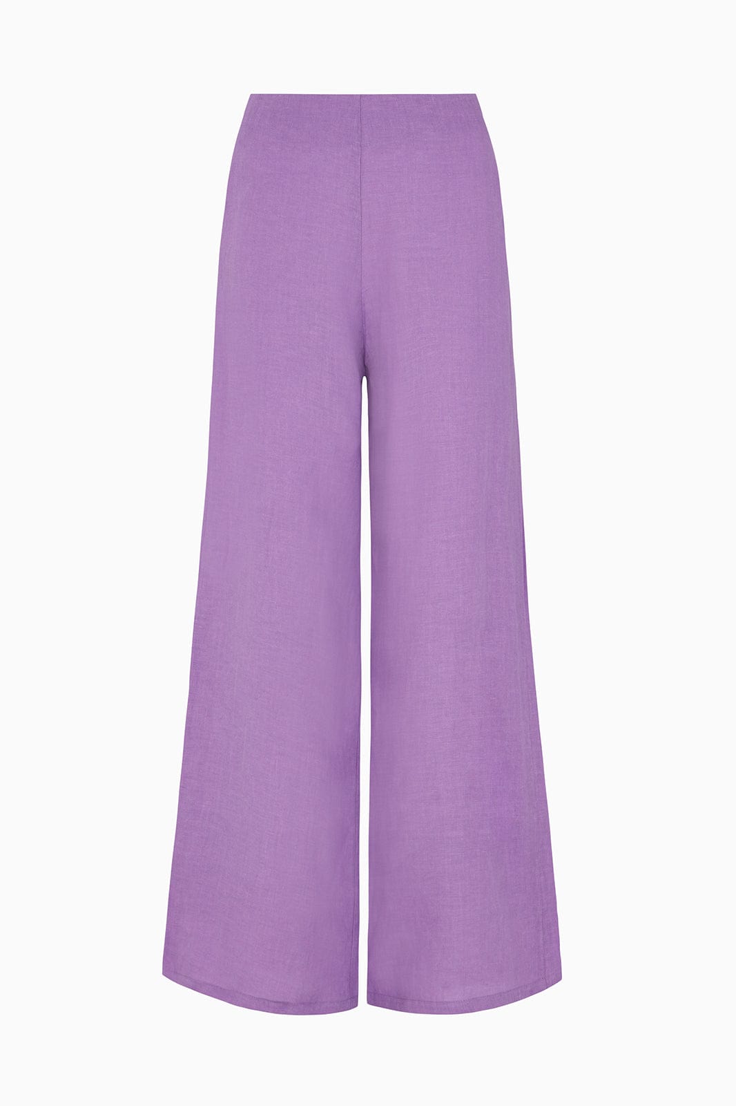 arkitaip Trousers The Clara Flared High-Rise Linen Trousers in purple