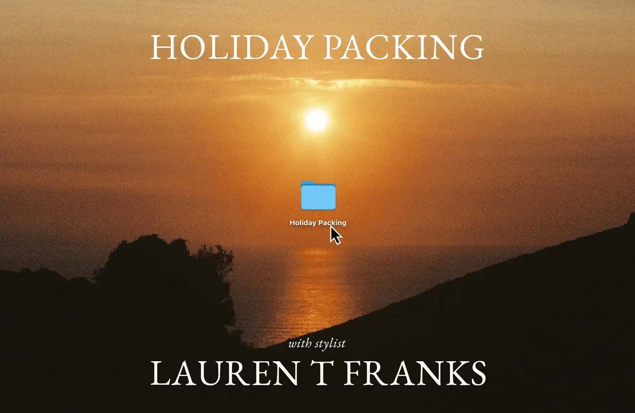 Holiday Packing with stylist Lauren T Franks