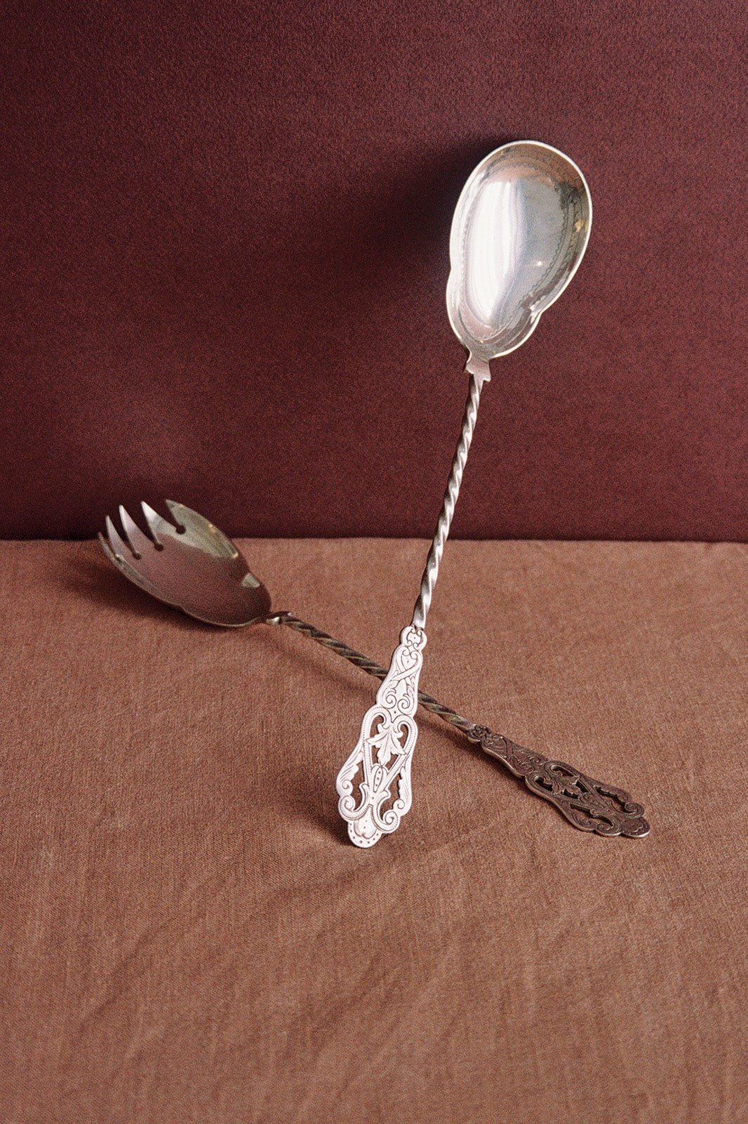 Vintage Silver-Plated WMF Salad Spoons