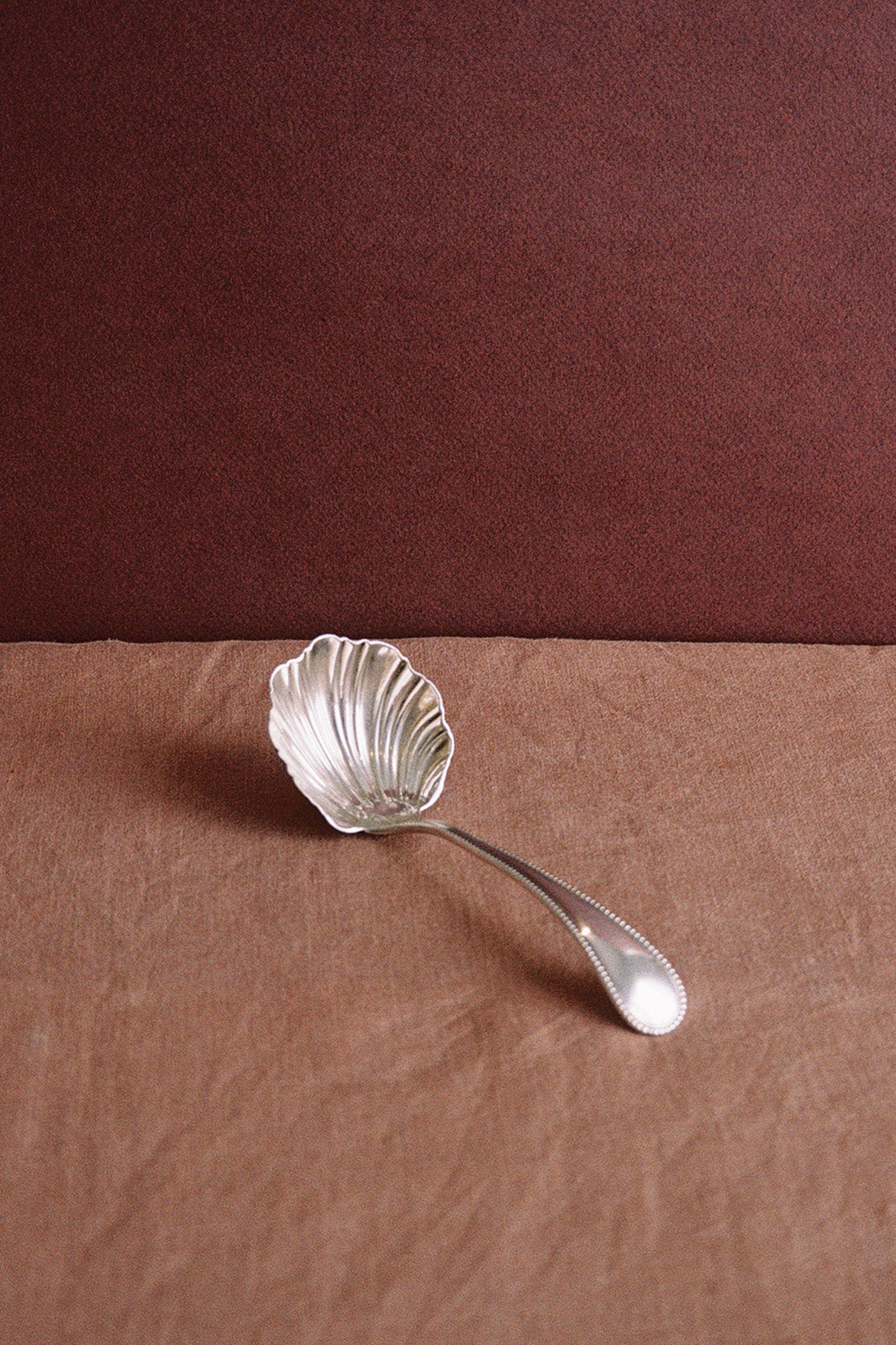 Vintage Antique Silver-Plated Shell Ladle