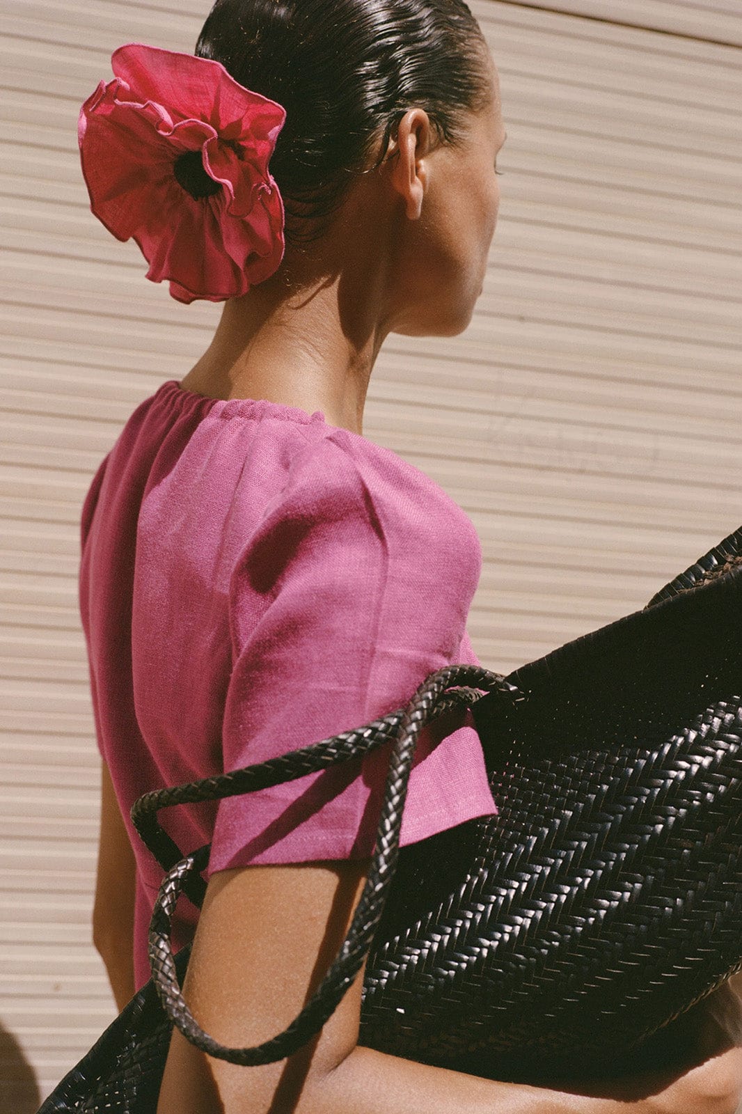 arkitaip Accessories Hot Pink Double-Layered Zero-Waste Linen Scrunchie