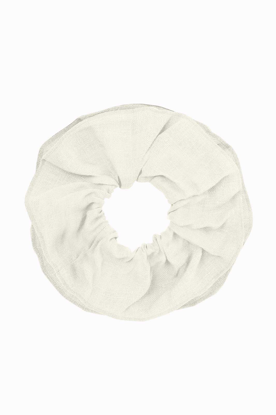 arkitaip Accessories Off-White Double-Layered Zero-Waste Linen Scrunchie