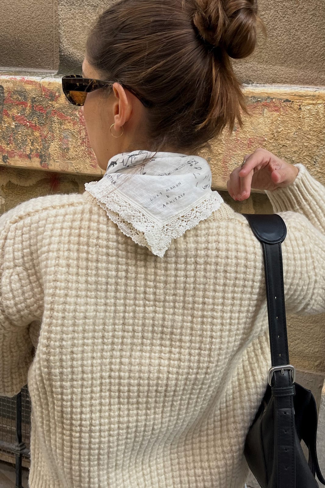 arkitaip Accessories One Size / Off-White arkitaip x Lucy Mahon Laced Linen Bandana