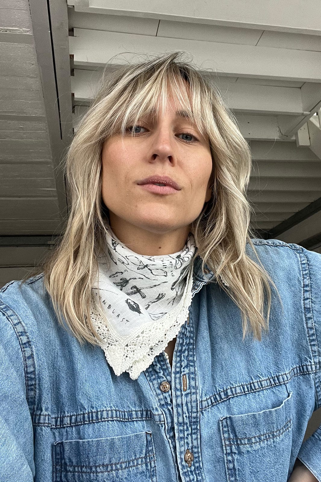 arkitaip Accessories One Size / Off-White arkitaip x Lucy Mahon Laced Linen Bandana