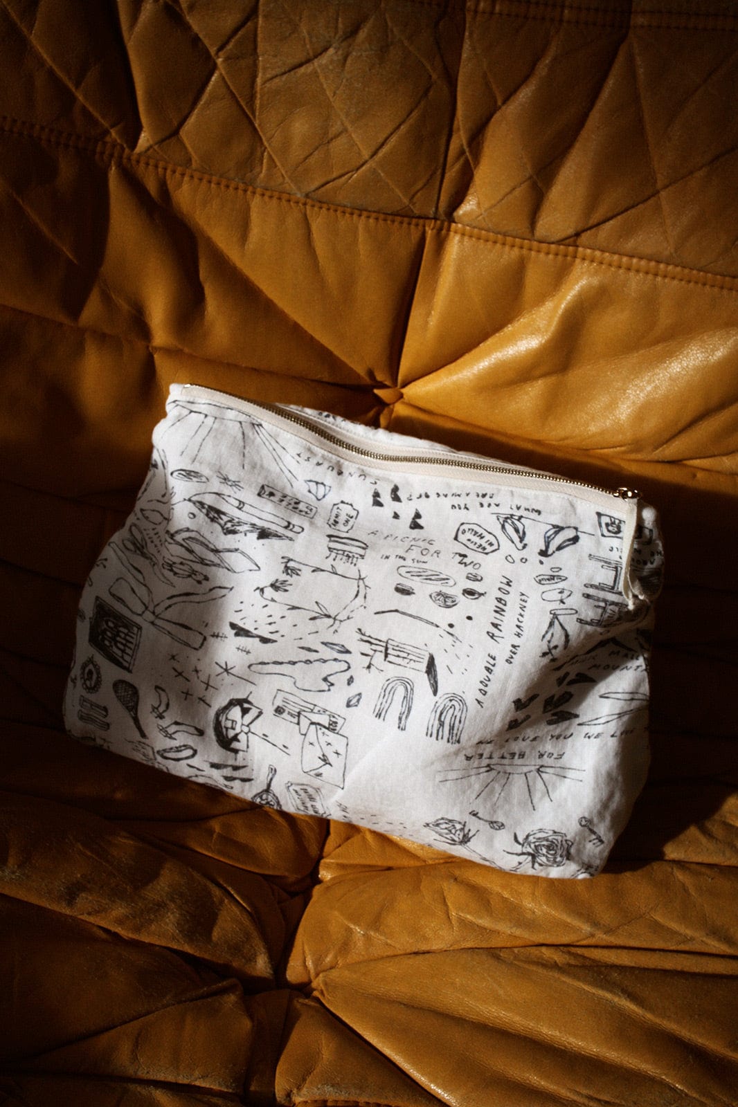 arkitaip Accessories One Size / Off-White arkitaip x Lucy Mahon Printed Linen Pouch