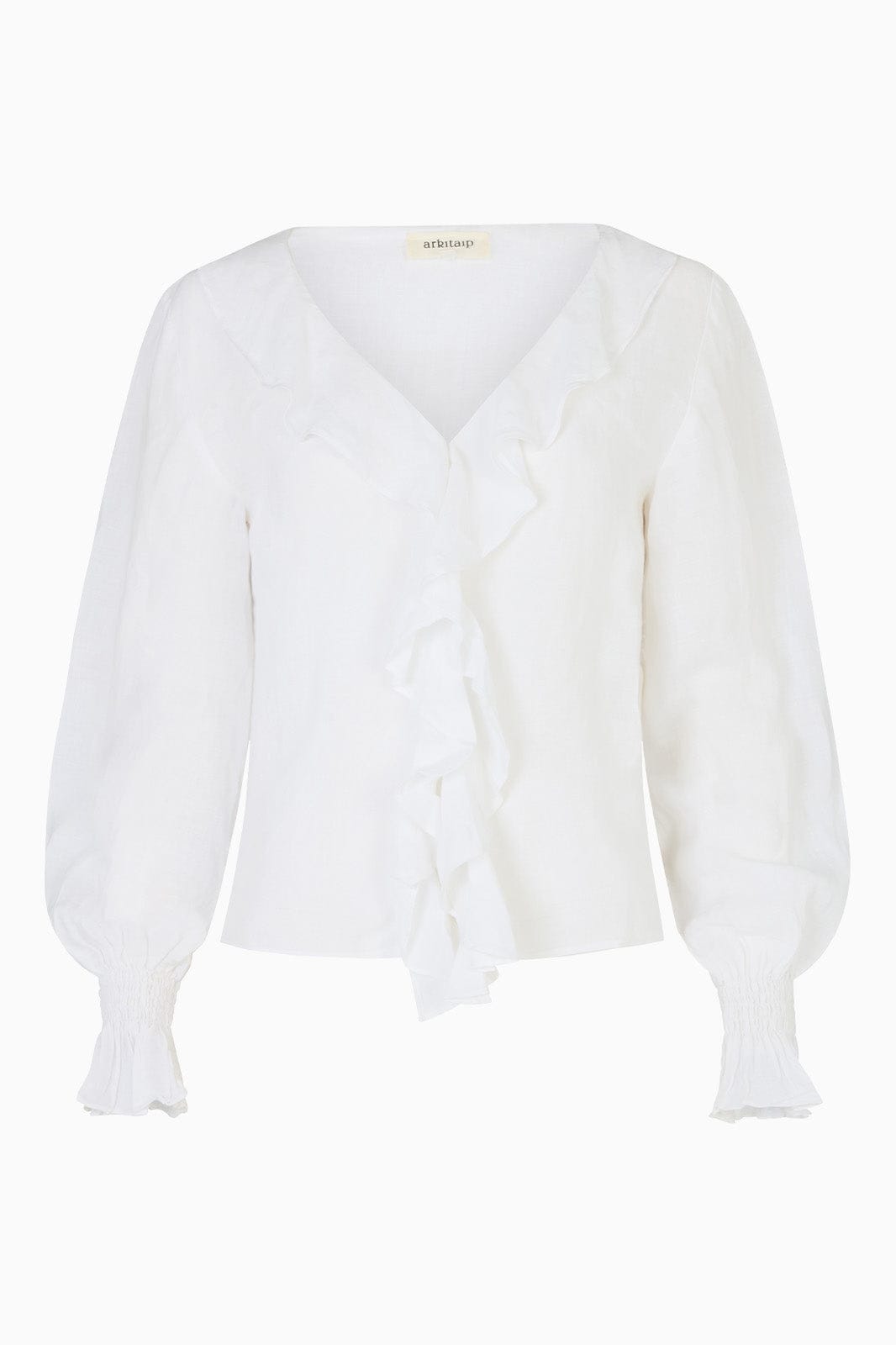 arkitaip Blouses The Ophelia Ruffled Shirt in white